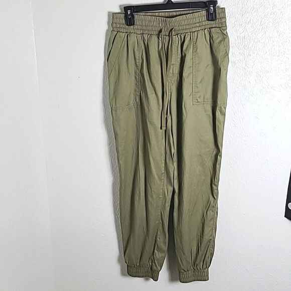 A New Day Olive Green Ankle Joggers, Size Medium - Picture 2 of 9